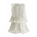 Ivory Althea Glitter Ruffle Skirt Set