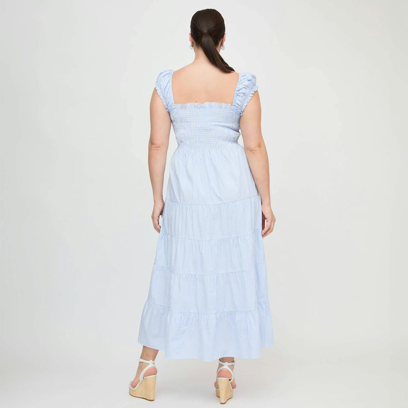 The Stella Nap Dress - Blue/White Stripe