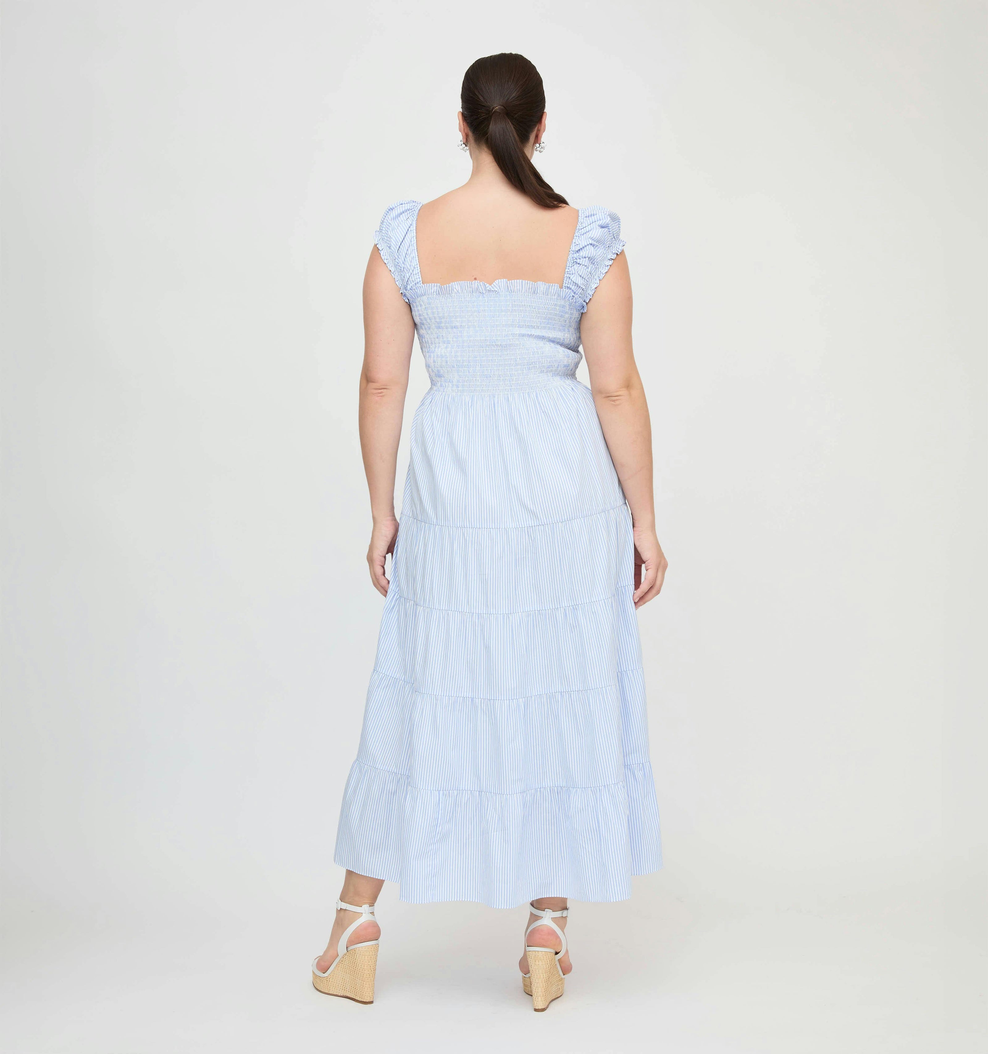 The Stella Nap Dress - Blue/White Stripe