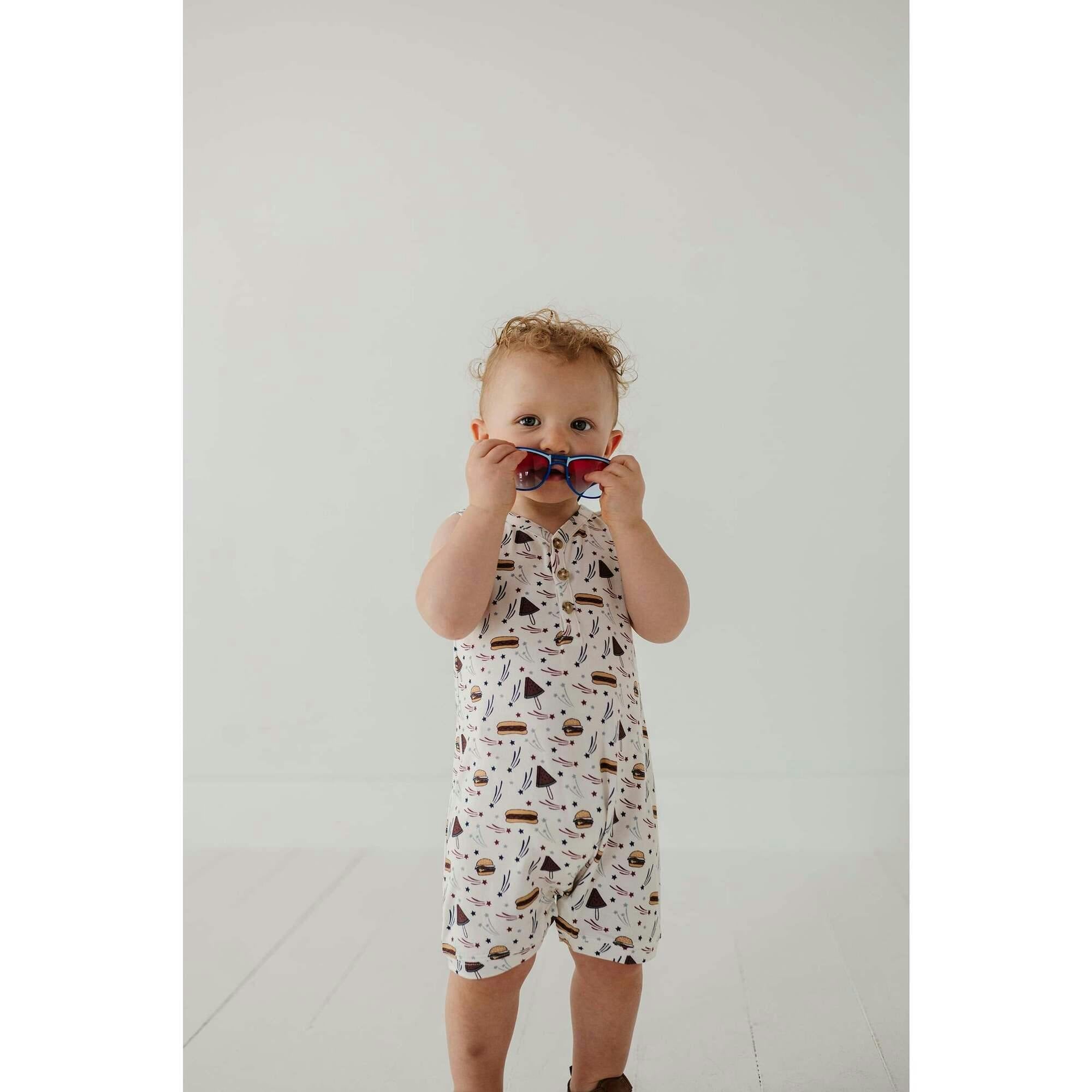 Boy's Sleeveless Romper Balloon Dogs