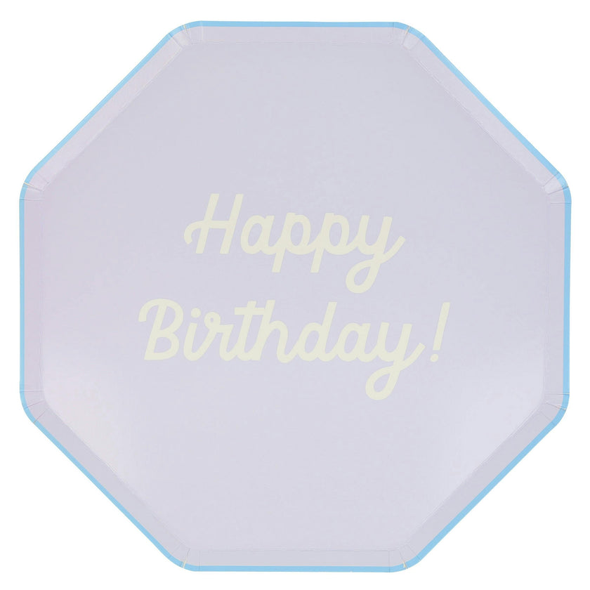 Mixed Happy Birthday Dinner Plates