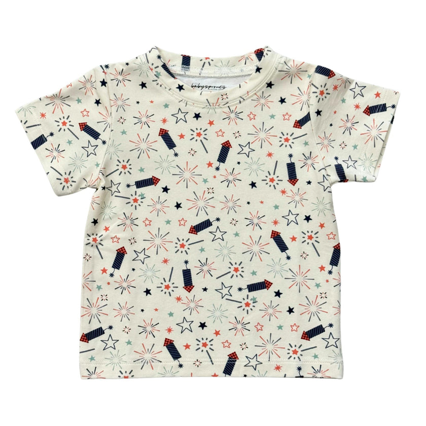 Boy's Short Sleeve Tee in Fireworks