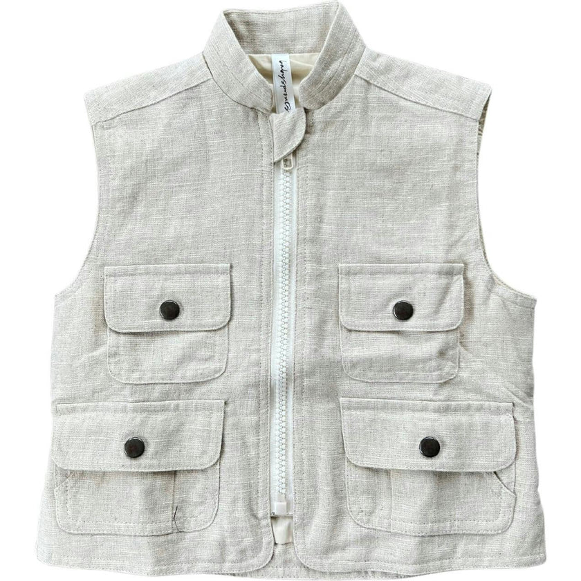 Explorer Vest Cream Linen