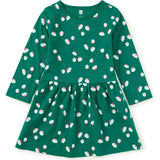 Long Sleeve Skirted Dress, Green