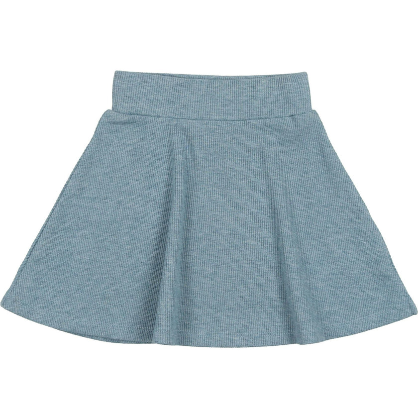 Soft Ribbed A-Line Short Skirt