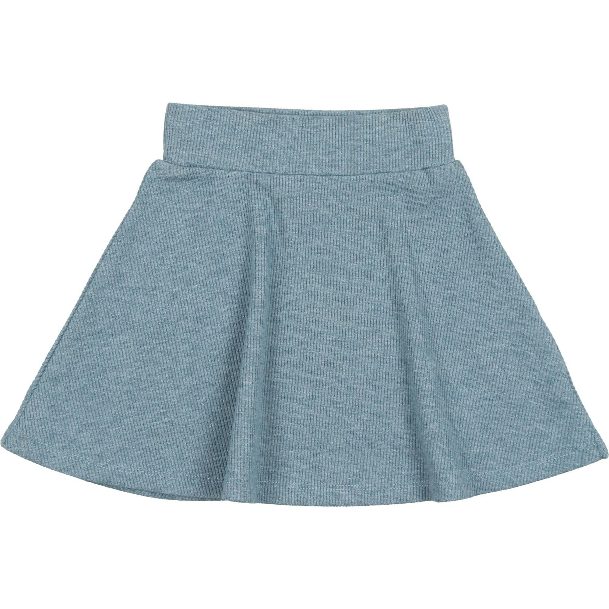 Soft Ribbed A-Line Short Skirt