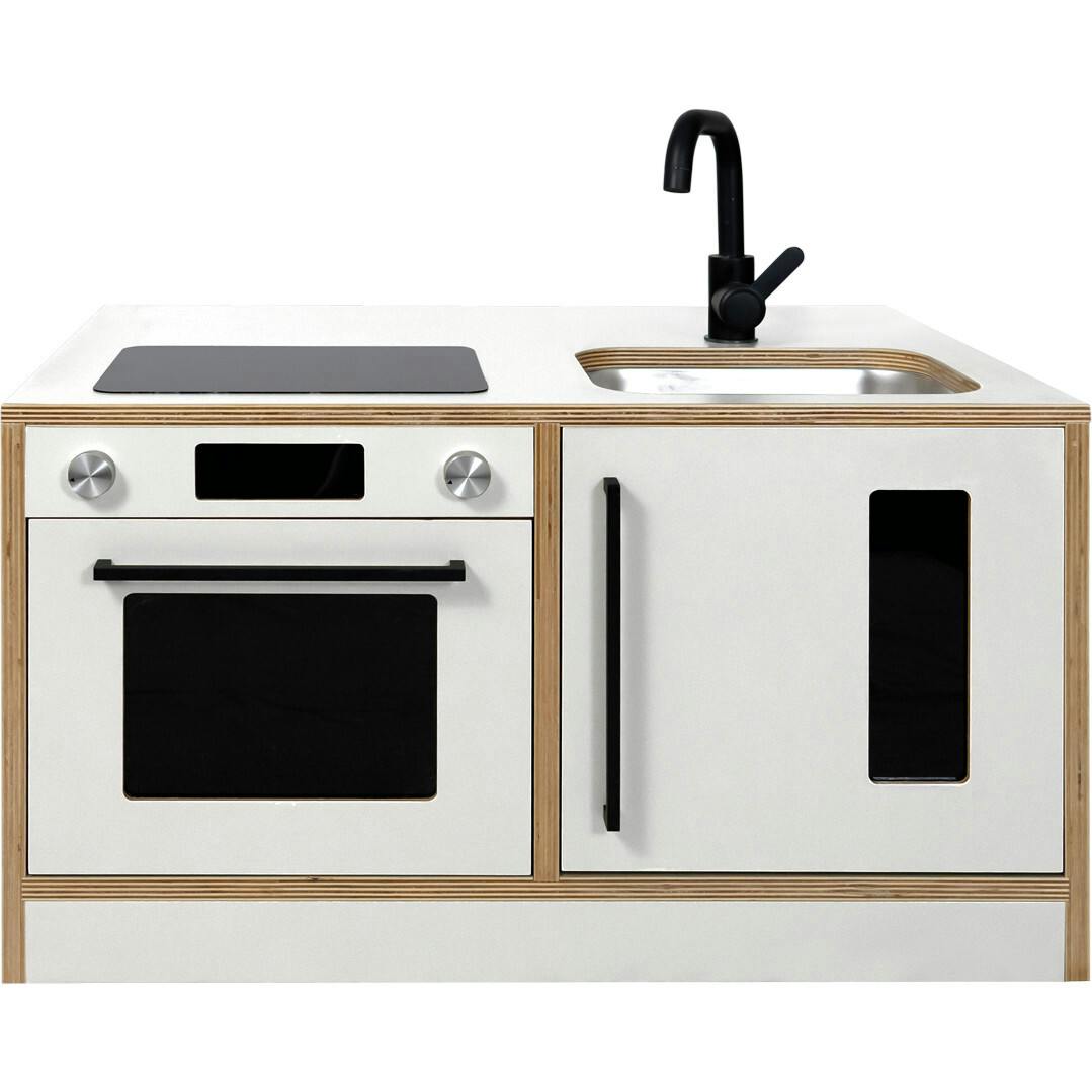 Kitchenette Mini – White & Oak Pretend Play Station