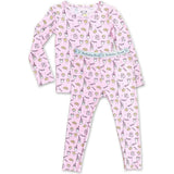 Milk & Cookies Pink Bamboo Kids Pajamas