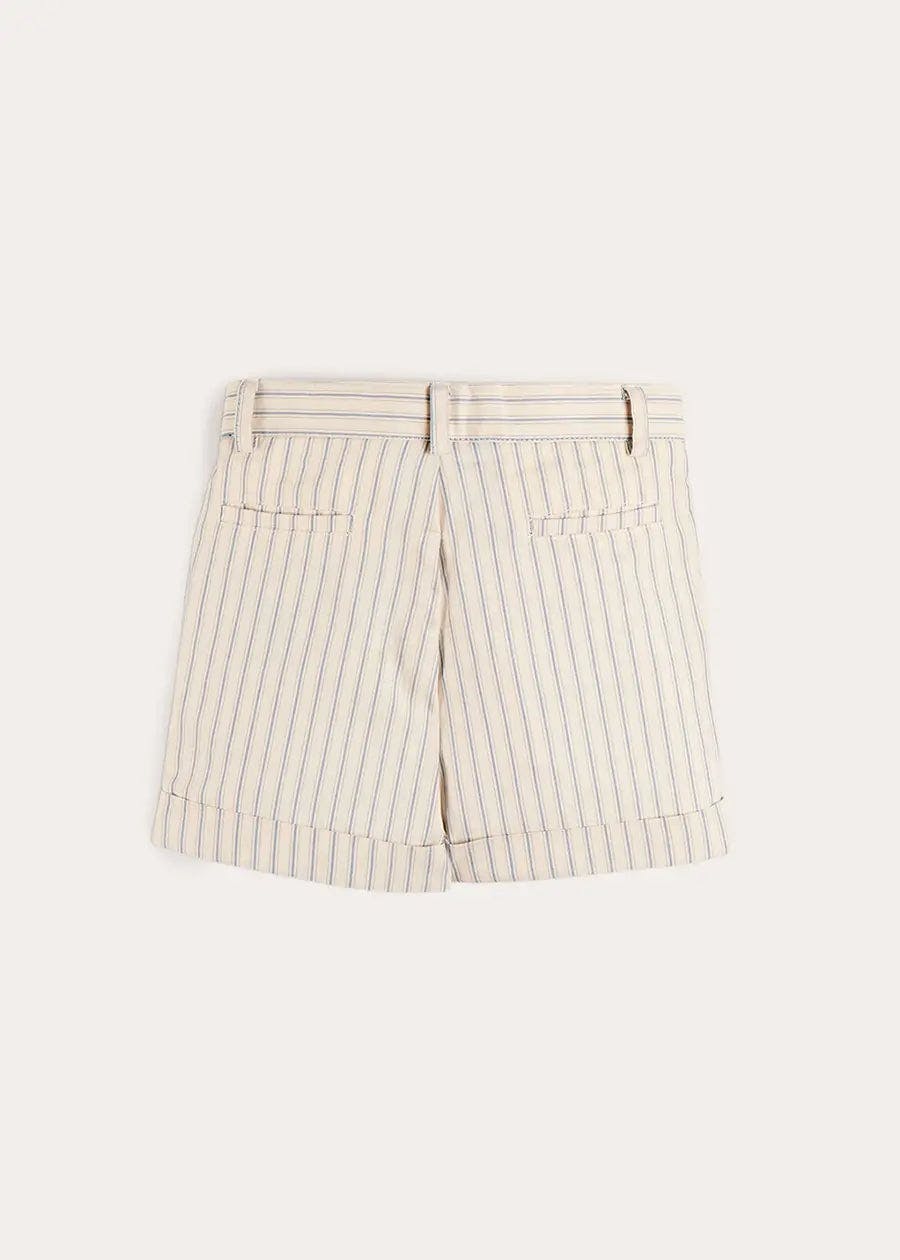 Percy Stripe Tailored Shorts in Blue (4- 10yrs)