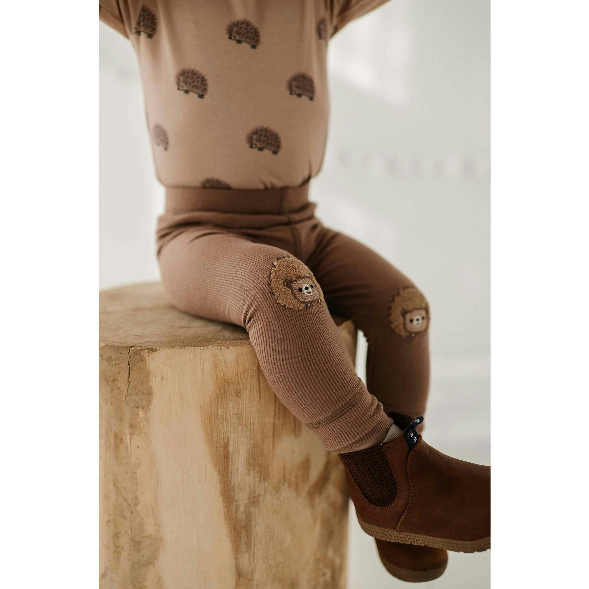 Patch Ribbed Leggings