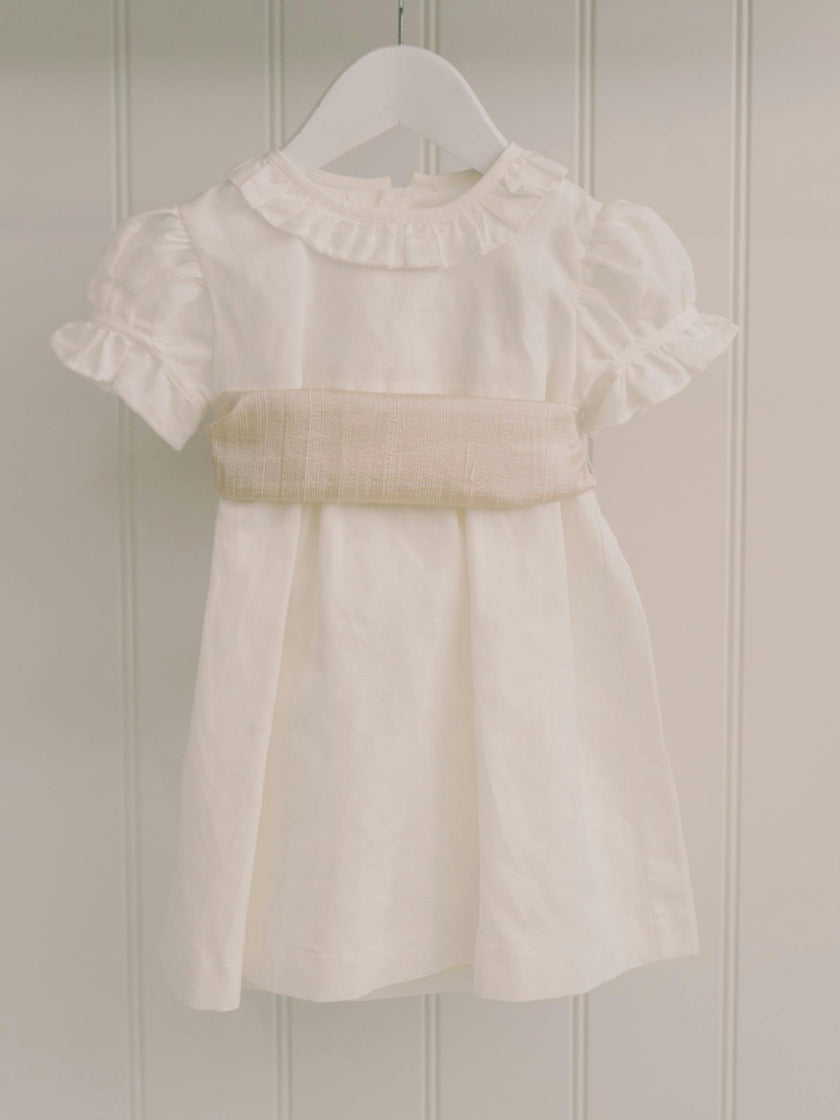 Vega Ceremony Baby Girl Set with Silk Sash