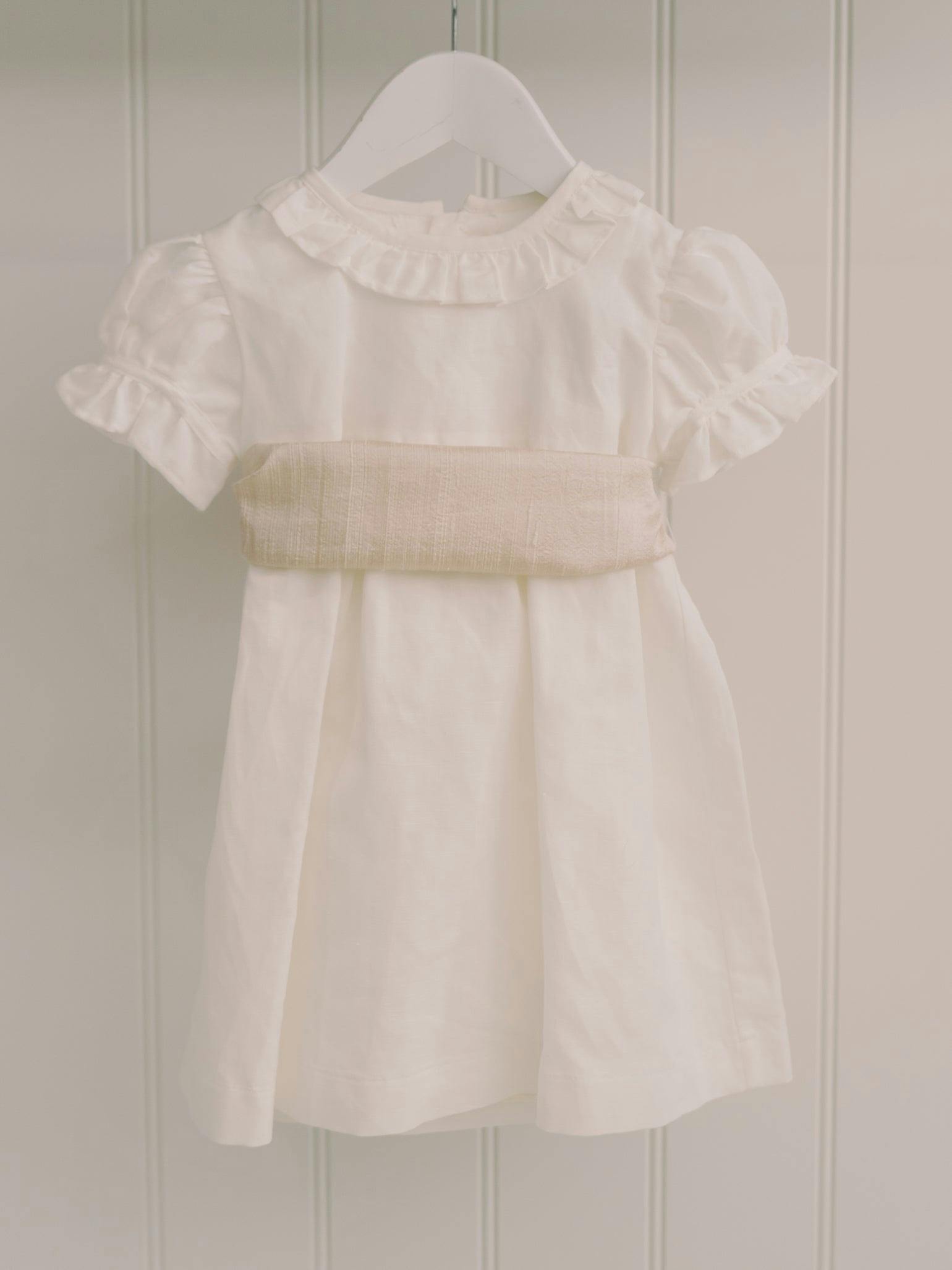 Vega Ceremony Baby Girl Set with Silk Sash