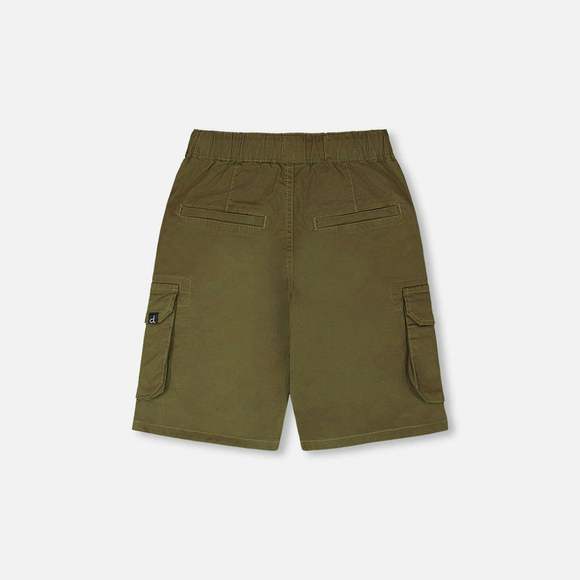Stretch Twill Bermuda With Cargo Pockets