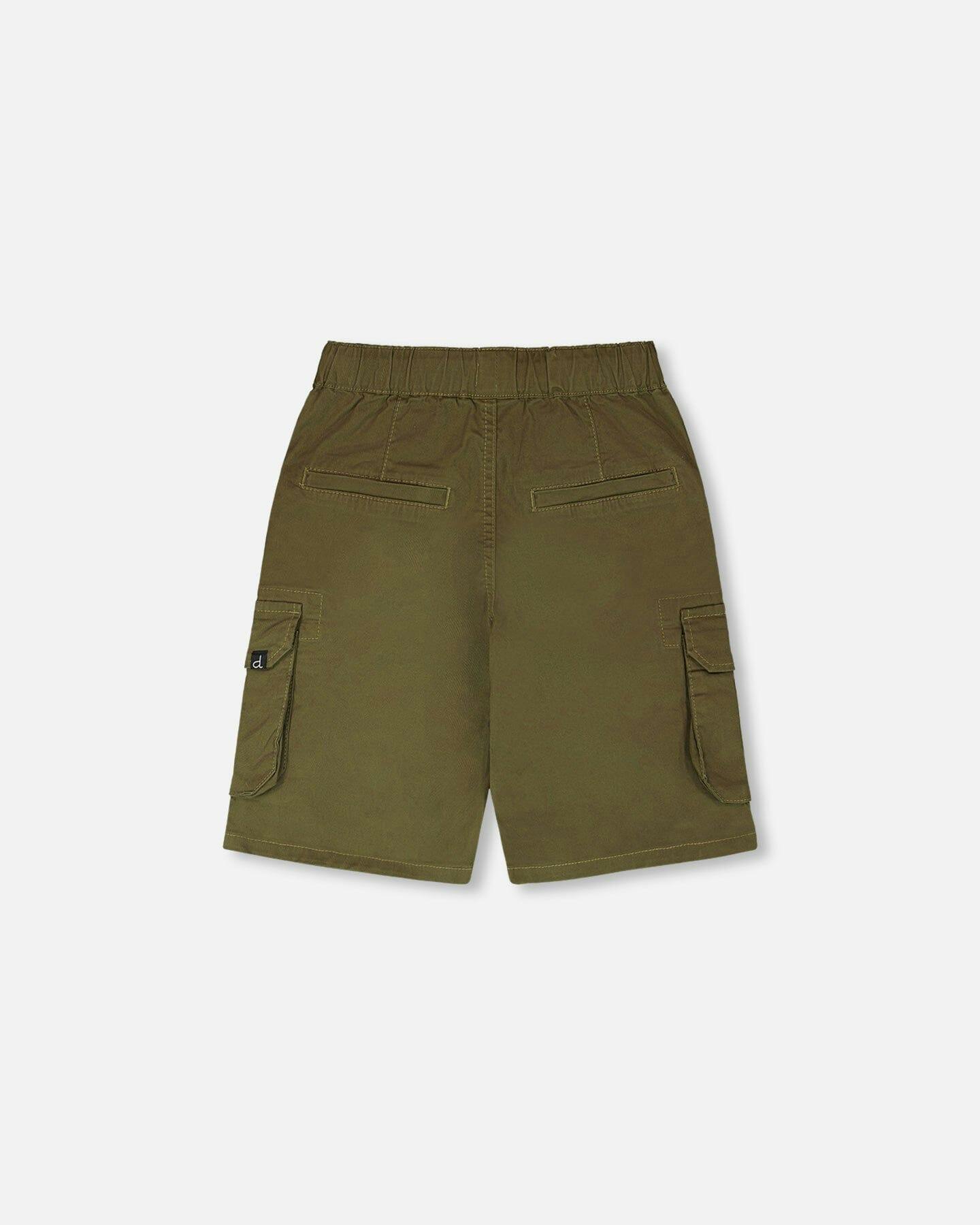 Stretch Twill Bermuda With Cargo Pockets