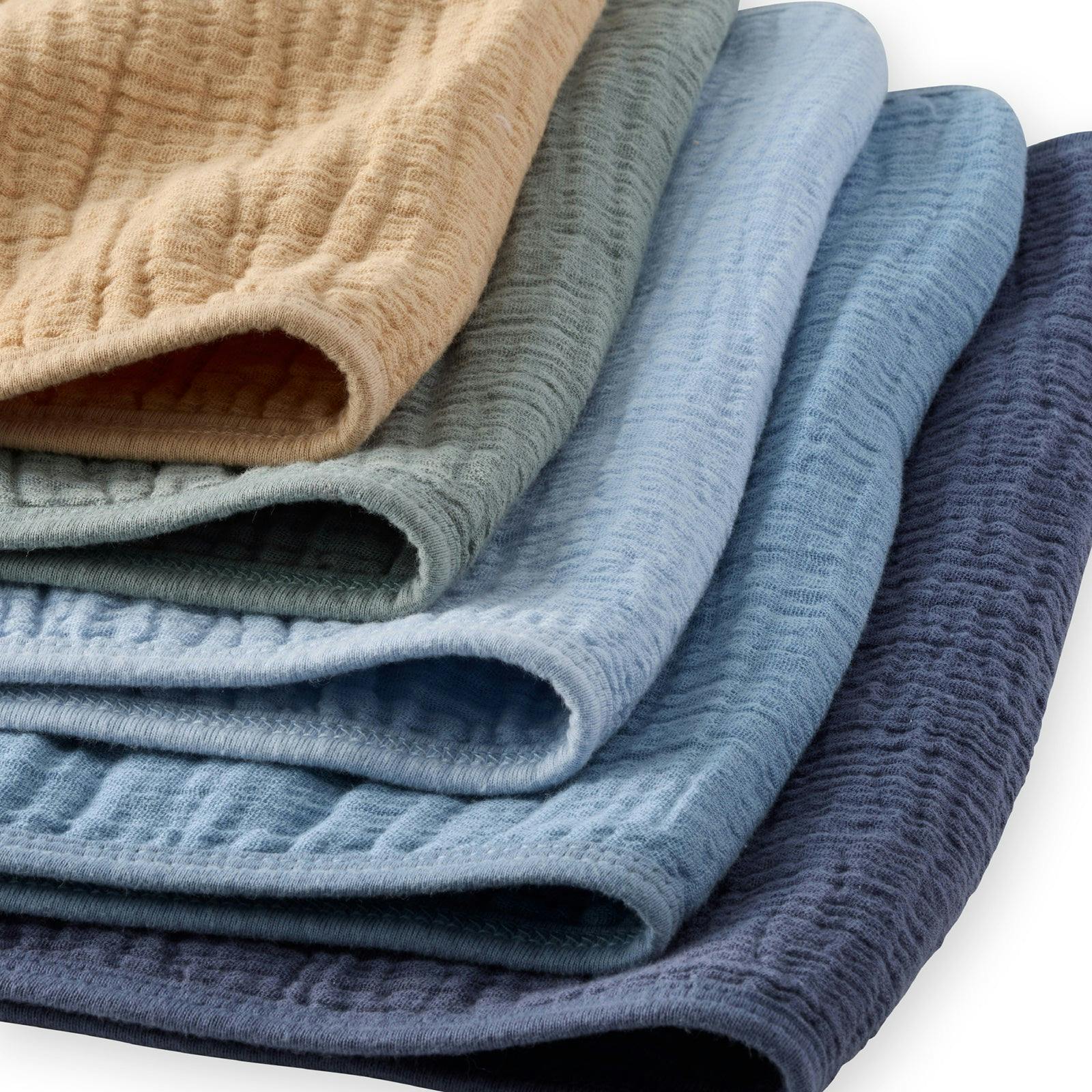 RILEY 5-Pack Crinkle Muslin Burp Cloths