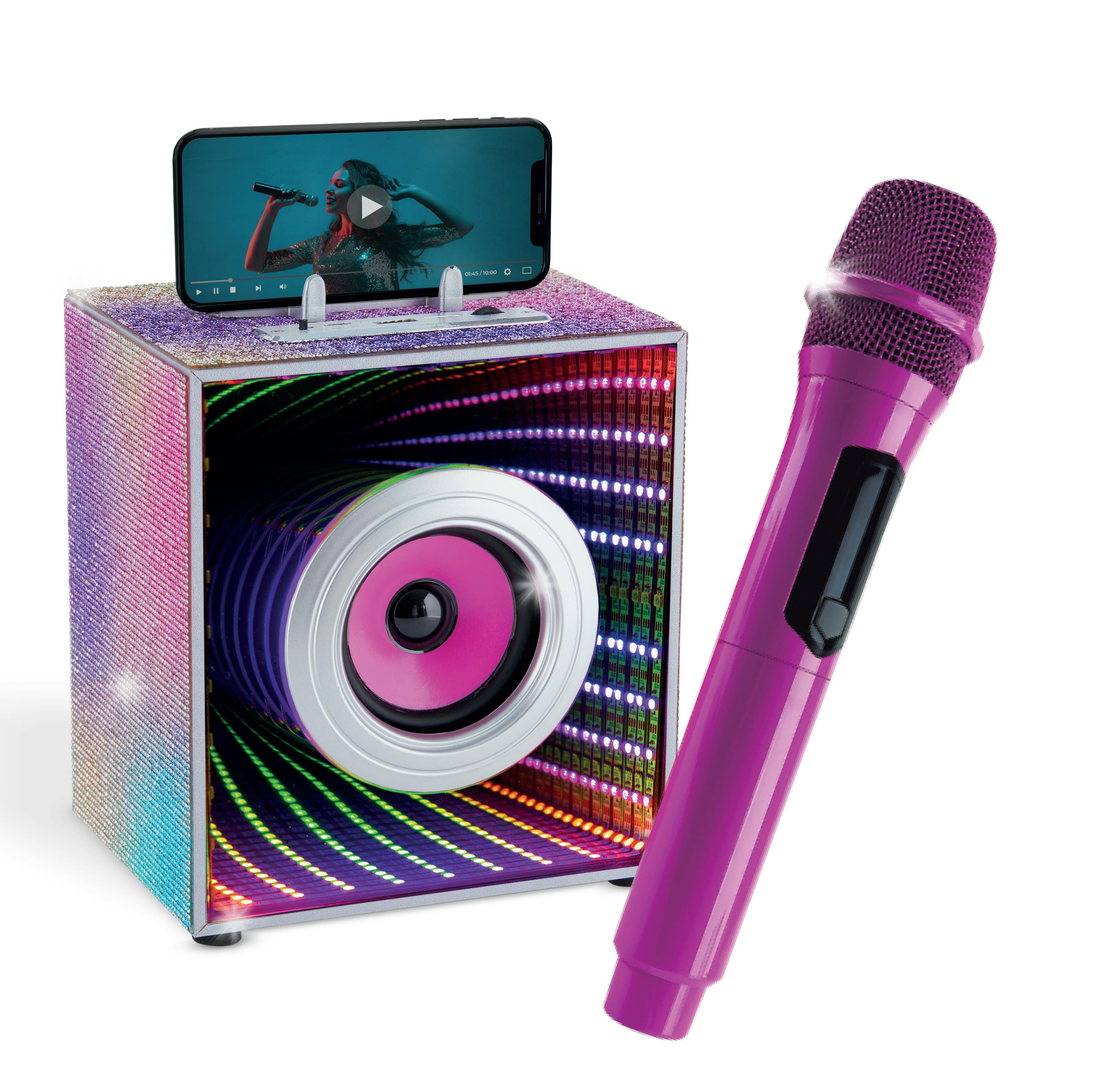 Pop Star Karaoke Infinity Light Speaker & Microphone