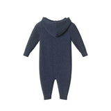 Infant Boys Hooded Sweater Romper | Navy