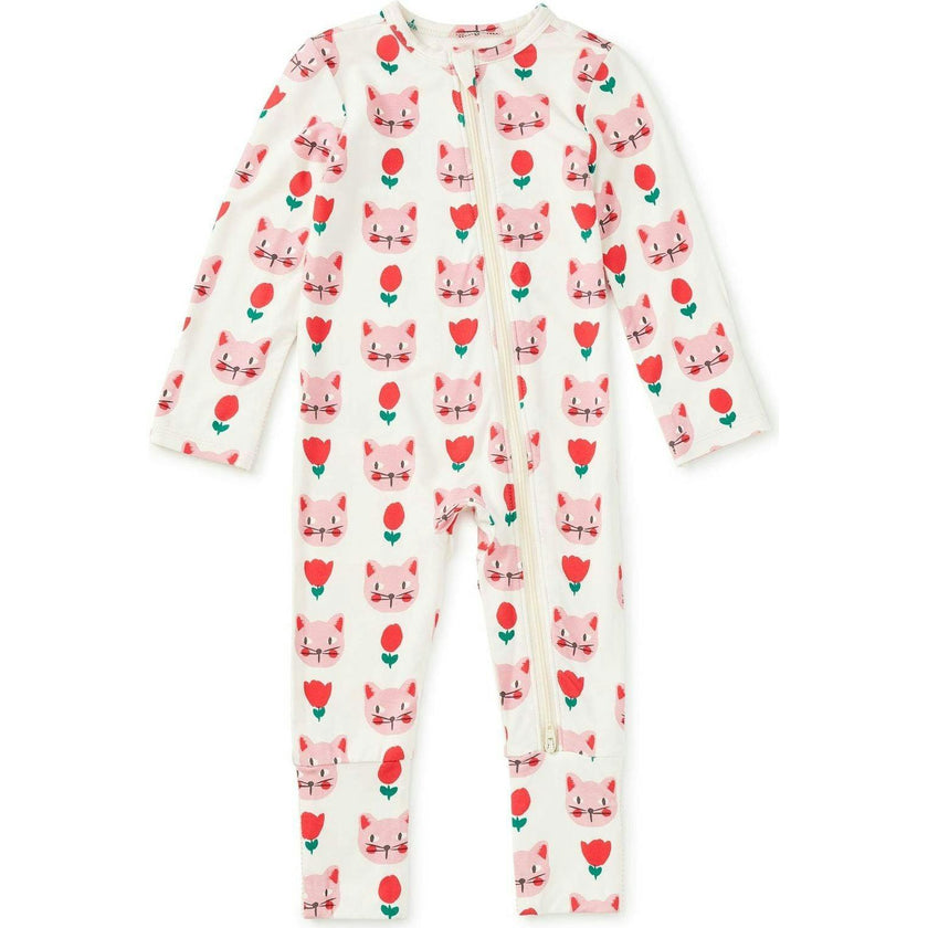 Footed Baby Romper, Pink