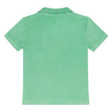boys gustavia green french terry polo