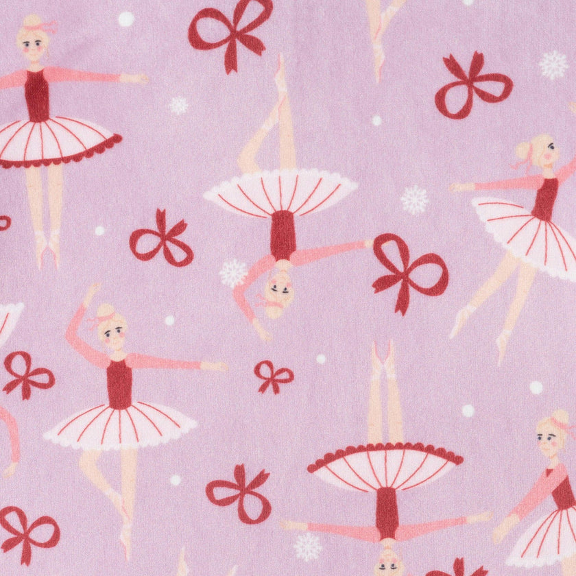 Girls (2-4) Velour Pajama Set | Ballerinas & Bows