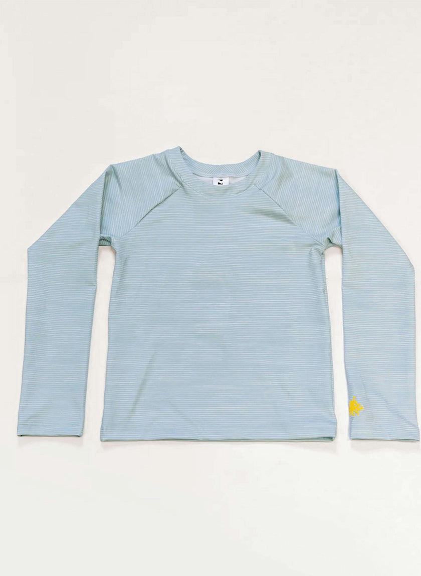 Rashguard Swim Shirt - Misty Blue Stripe