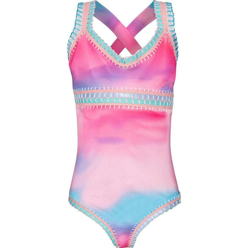 Dream Sadie Rainbow Embroidered One Piece, Multi