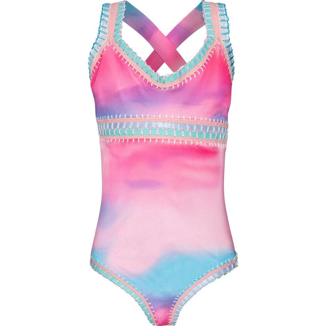 Dream Sadie Rainbow Embroidered One Piece, Multi