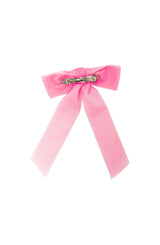 Velvet Long-Tailed Bow Barrette