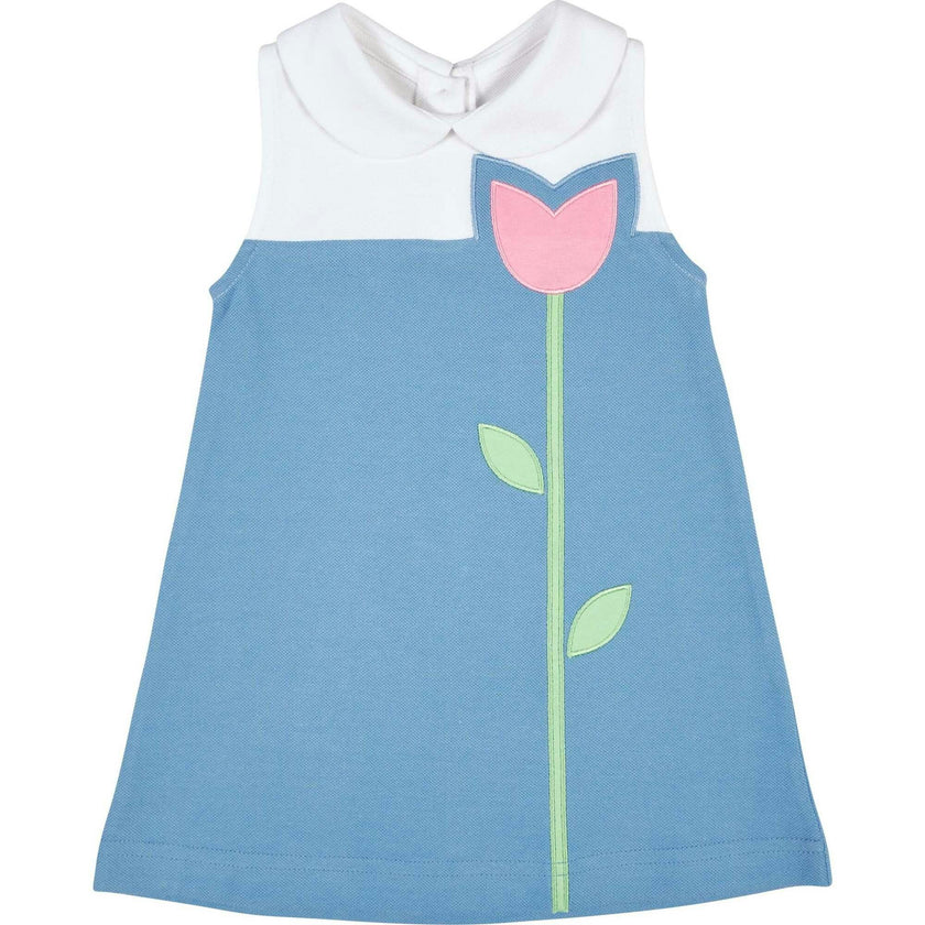 Pique Knit Dress With Tulip