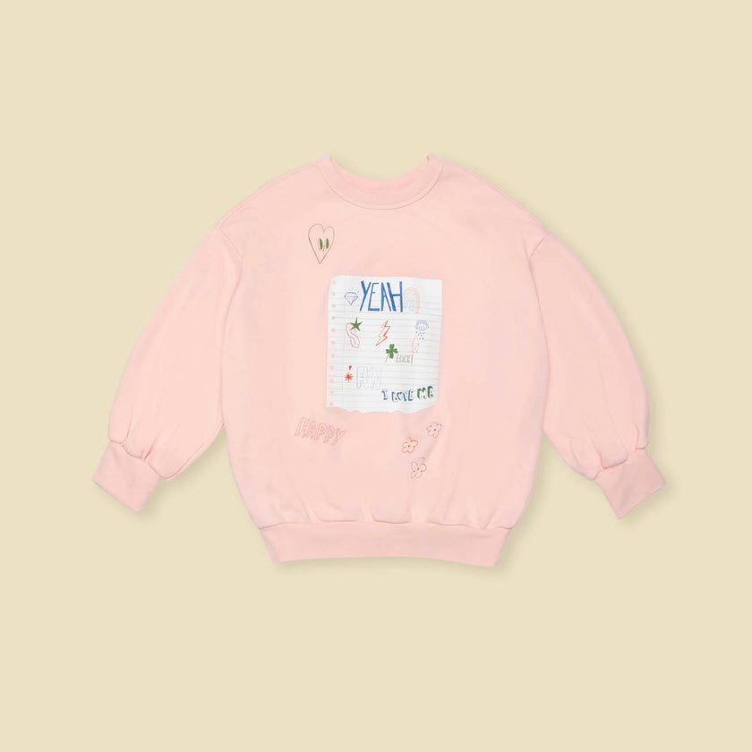 Organic Weekend Sweatshirt in Double Bubble Pink