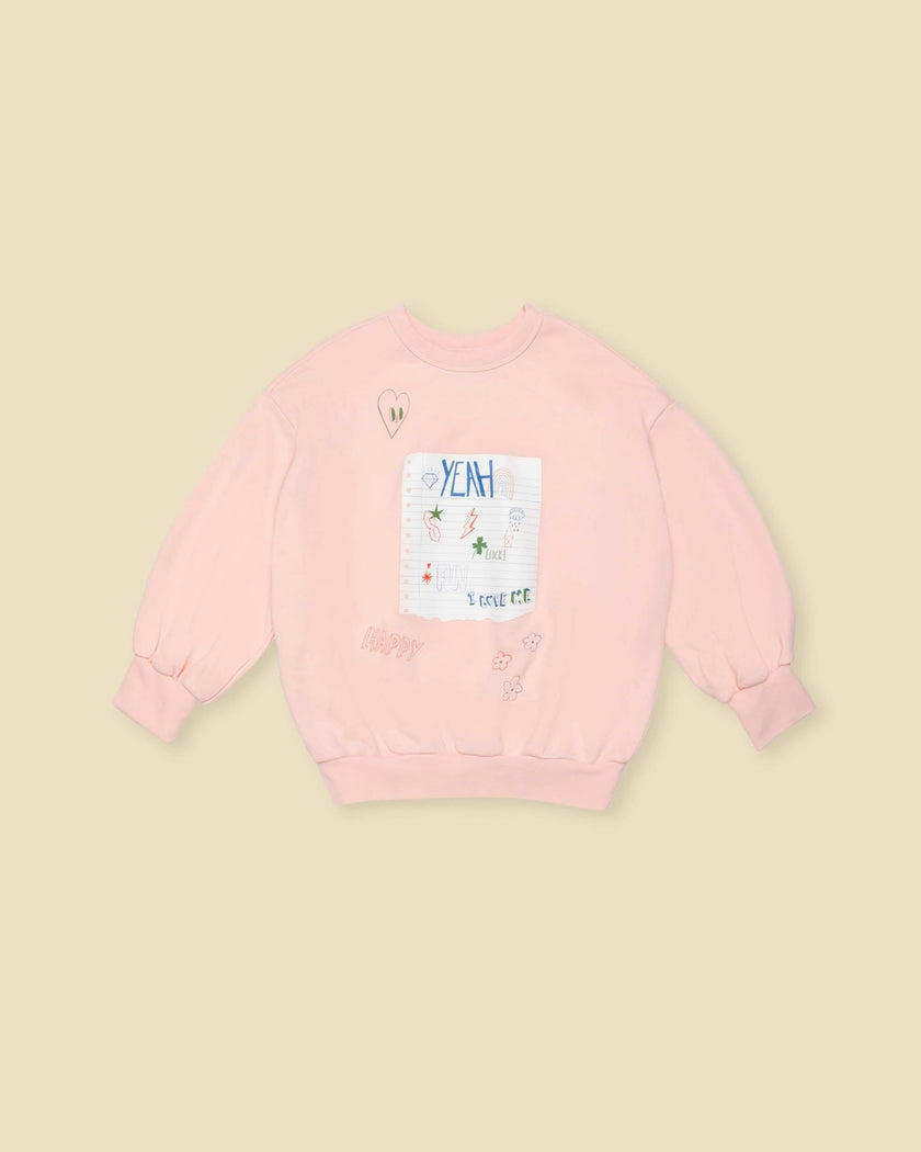 Organic Weekend Sweatshirt in Double Bubble Pink