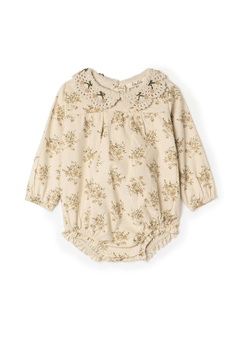Flower Print Crochet Collar Bubble