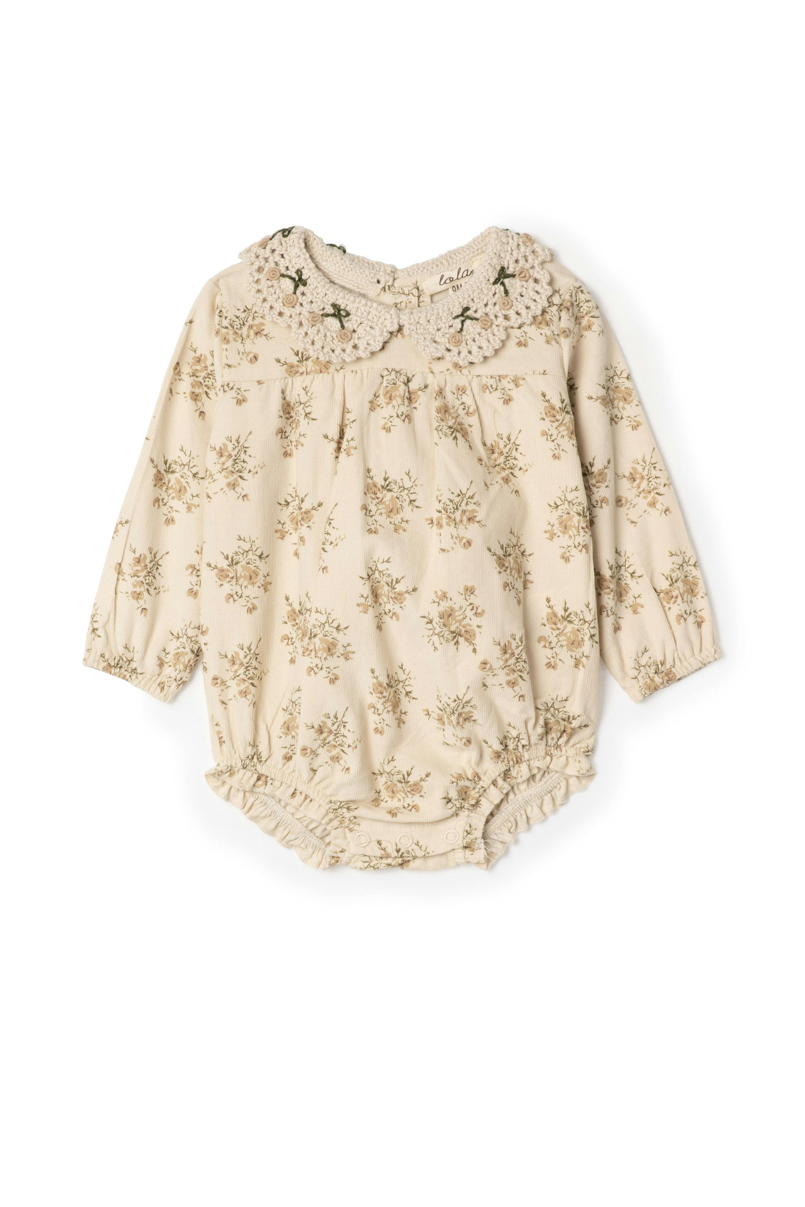 Flower Print Crochet Collar Bubble