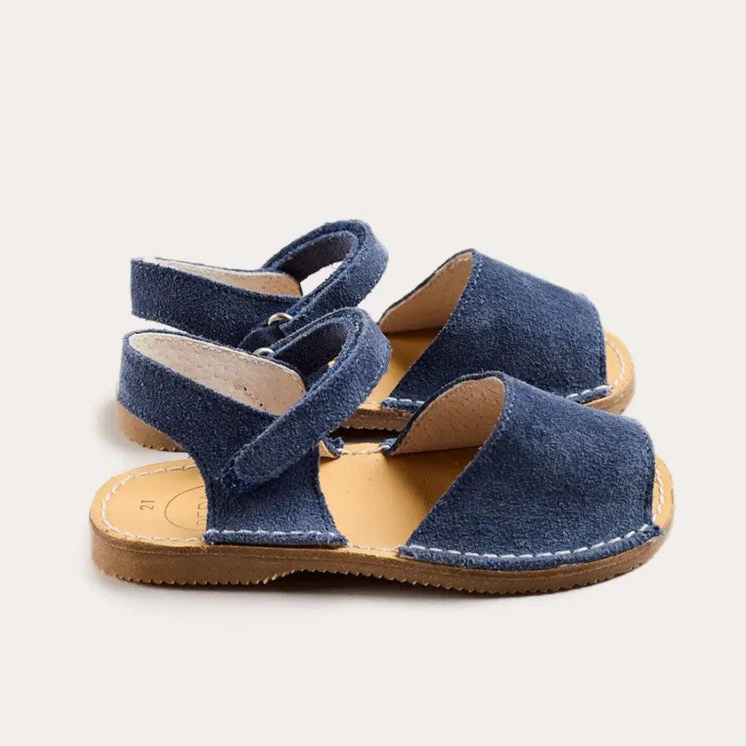 Open Toe Suede Sandals in Navy (21-30EU)