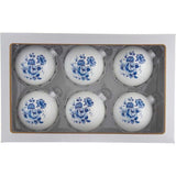 80MM Delft Blue Shiny Glass Ball Ornaments