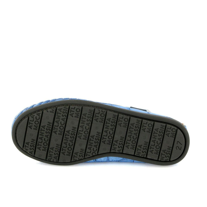 Plain 015 Walker Moccasins, Blue Egge Croco