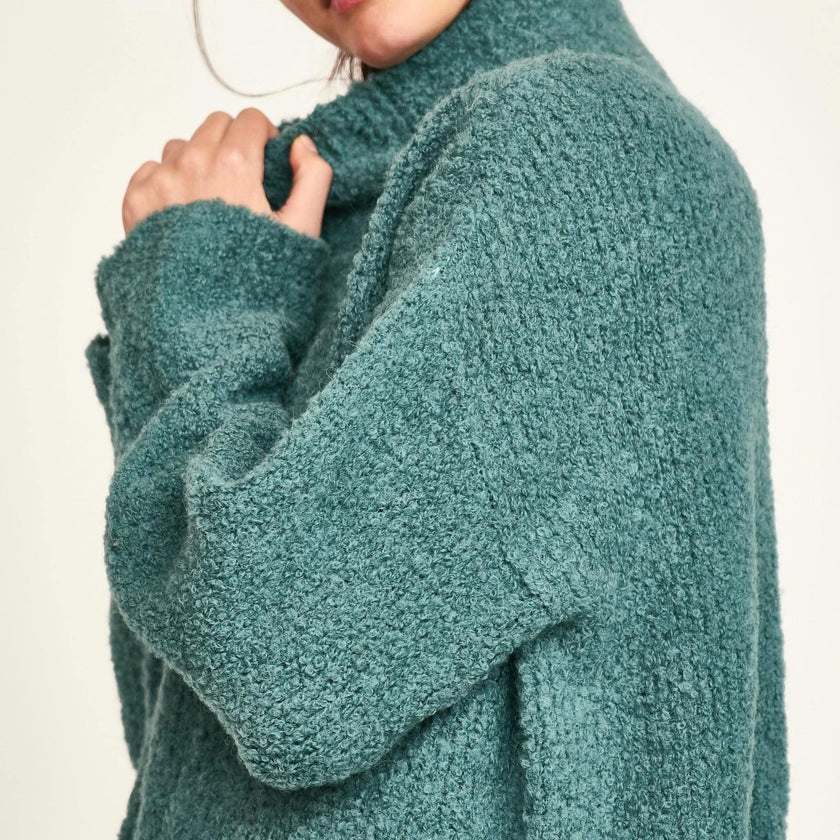 Salida Boucle Turtleneck in Spruce