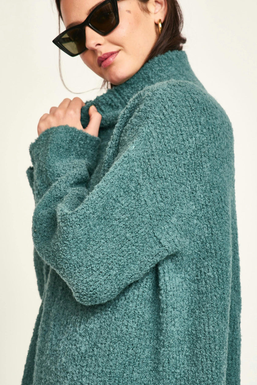 Salida Boucle Turtleneck in Spruce