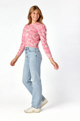 Amelia Jacquard Sweater Pink