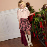 Girls Gianna Skirt - Burgundy Tartan