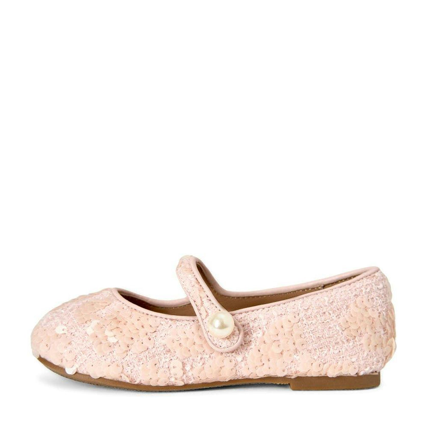 Elin 2.0 Sequins Pearl Button Mary Jane Shoes