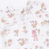 Cowgirl Nursery - Kimono Gown & Ruffle Knotted Hat