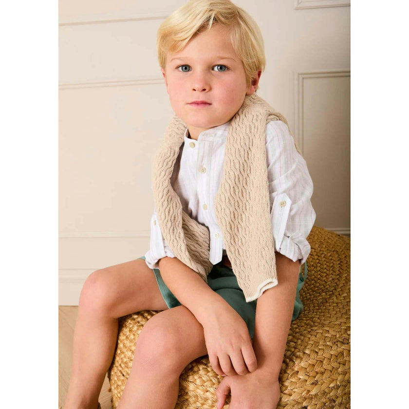 Wave Knit Jumper in Beige (3-10yrs)