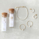 Freshwater Pearl Huggie Post Hoop Earrings