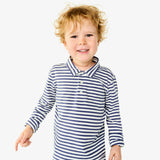 Kids long sleeve polo in stripe