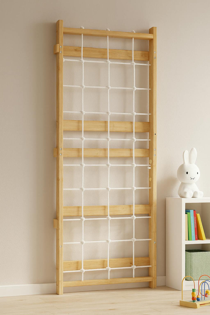 Add-On Rope Wall Panel for 95" Modular Walnut