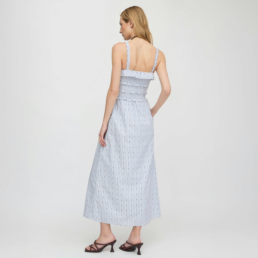 The Analise Nap Dress - Blue Swiss Dot