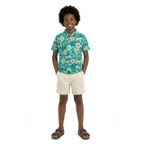 Big Kid Boys Short Sleeve Polo | Sunset Tropics