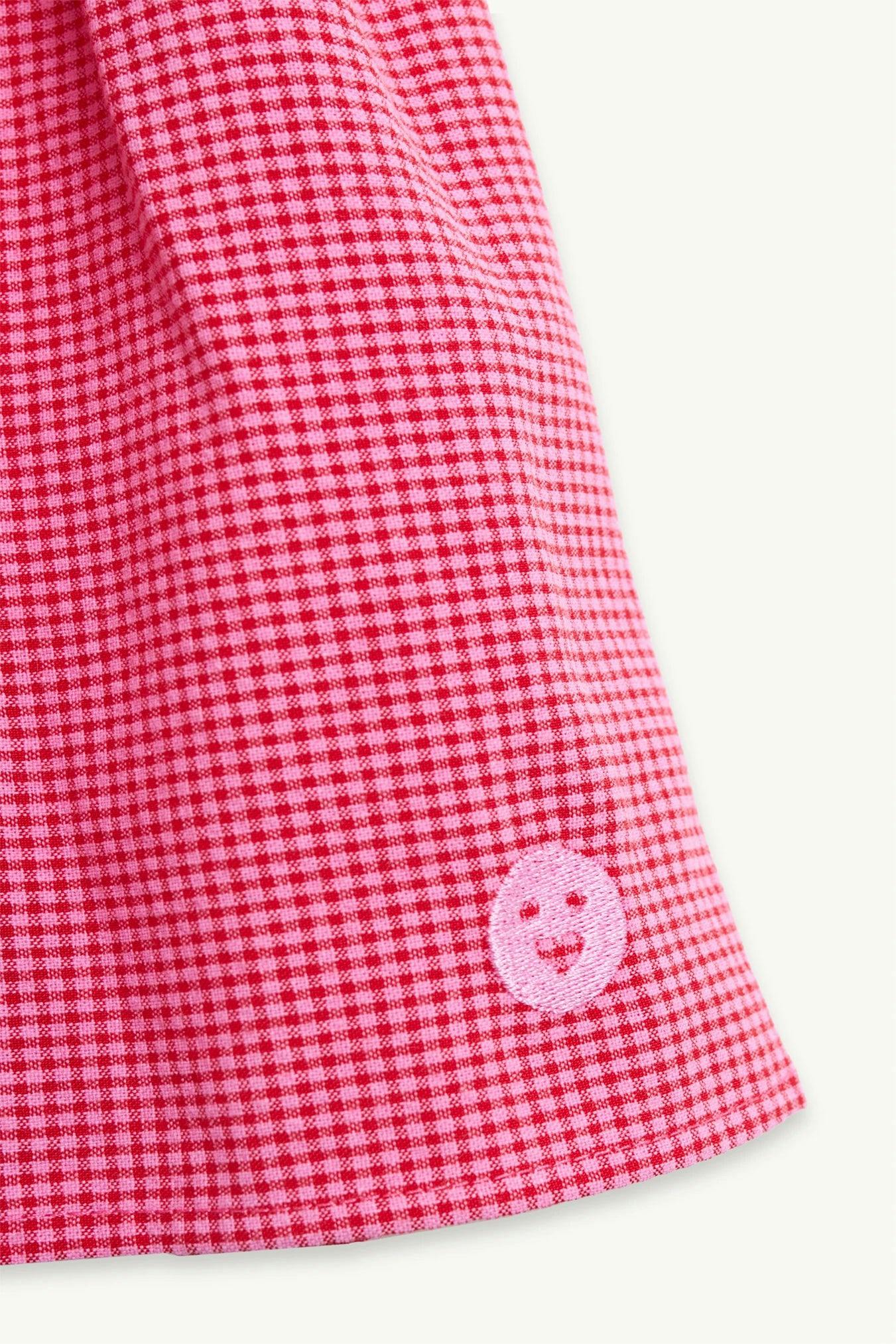 children's vichy frilled top - wild berry