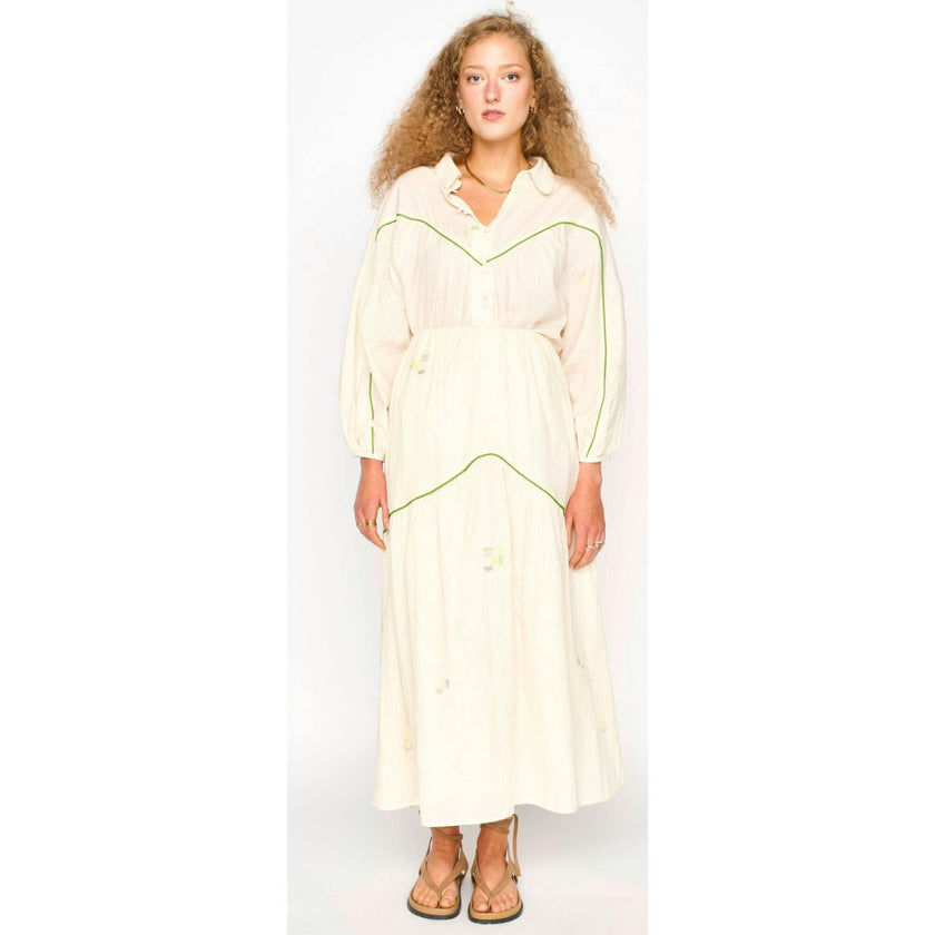 Brighton Skirt in Lime Jamdani